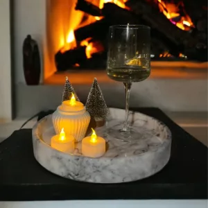 lilac marble decorative tray