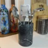 Black Marble Utensil Holder