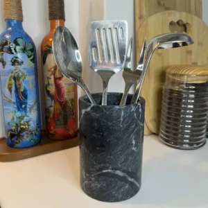 Black Marble Utensil Holder