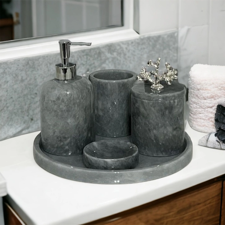 9091-Gray-Marble-Bathroom-Set-5-1 Gray Marble Bathroom Set
