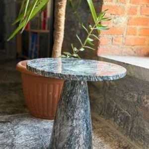 Mushroom Coffee Table <br><span class="ata_title">Black Marble </span> 2 black white mushroom table