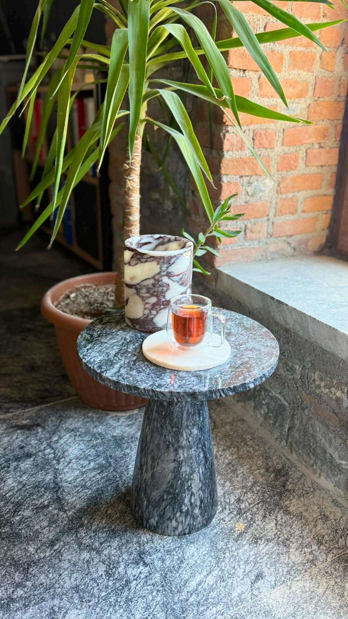 mushroom-marble-side-table mushroom marble side table