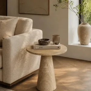 Travertine Mushroom Coffee Table <br><span class="ata_title">Travertine</span> 5 travertine-accent-table